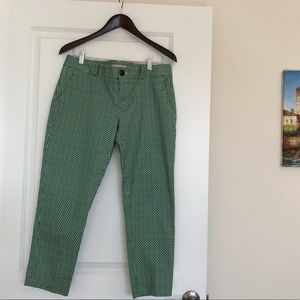 Banana Republic - Green plaid crop pants (8P)